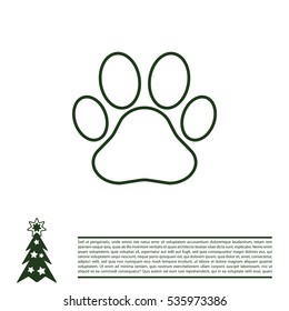 Paw Print line icon. Vector