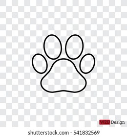 Paw Print line icon. Vector