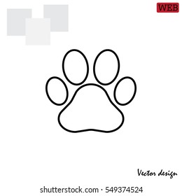 Paw Print line icon. Vector