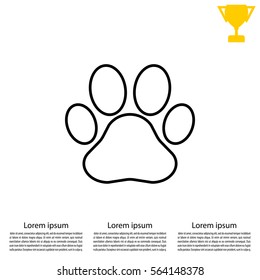 Paw Print line icon. Vector