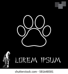 Paw Print line icon. Vector