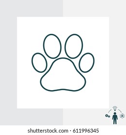 Paw Print line icon. Vector