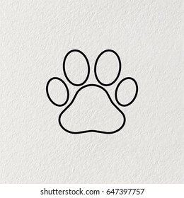 Paw Print line icon. Vector