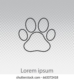 Paw Print line icon. Vector