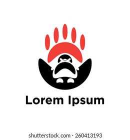 Paw print logo