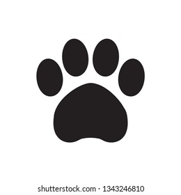 Paw print logo template vector icon design