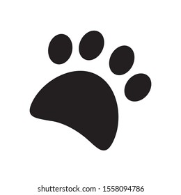 Paw print logo template vector icon design