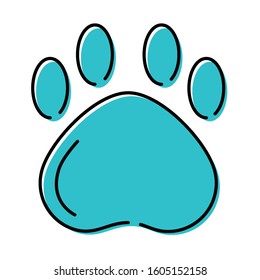 paw print mascot isolated icon vector illustration design