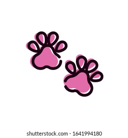 paw print mascot isolated icon vector illustration design