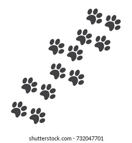 Paw print on a white background. Vector illustration EPS10