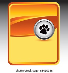 paw print orange background