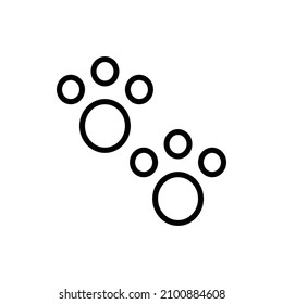 Paw Print Outline Icon. Paw Print Icon