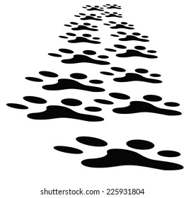 paw print path. vector illustration