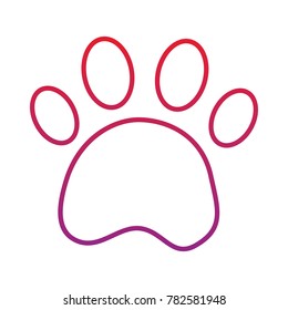 paw print pet icon image  bird tropical icon image