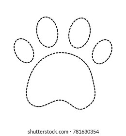 paw print pet shop concept
