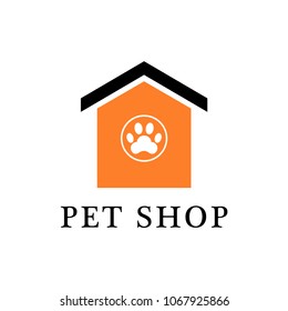 Paw Print, Pet Shop Vector Logo Template