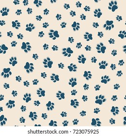 PAW PRINT SEAMLESS PATTERN ILLUSTRATION VECTOR