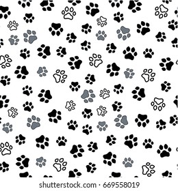 Cat Paw Print Clipart Animal Footprints Stock Vector (Royalty Free ...