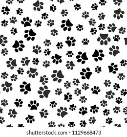 Cat Paw Print Clipart Animal Footprints Stock Vector (Royalty Free ...