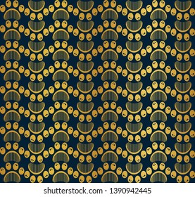 Paw print seamless vector pattern 