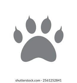paw print sign symbol vector flat icon