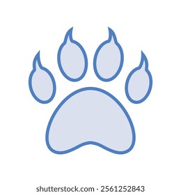 paw print sign symbol vector flat icon
