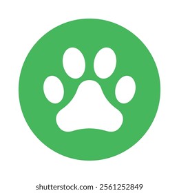 paw print sign symbol vector flat icon