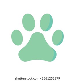 paw print sign symbol vector flat icon