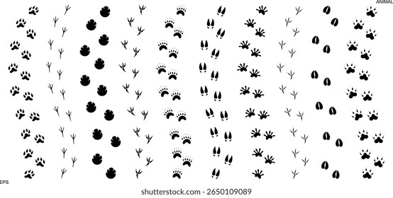 Paw print silhouette. Isolated paw print on white background