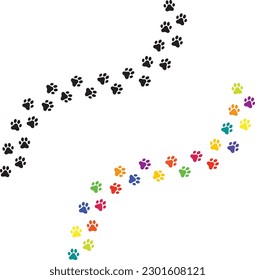 	
Paw print silhouette, Paw print Rainbow, Dog love, Cat love