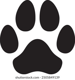 Paw Print Silhouette Vector Image