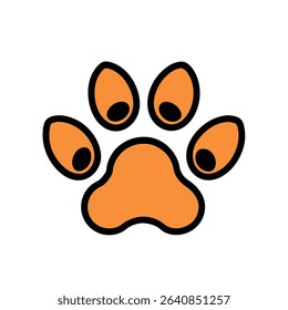 Paw Print Sketch Icon Vector Illustration Isolated on White Background – Animal Footprint Symbol for Pets and Wildlife Design
