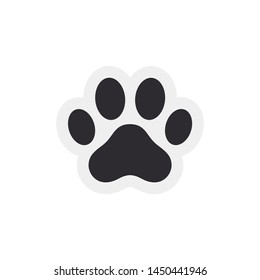 paw print stencil paw paw icon stock vector royalty free 1450441946