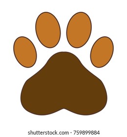 Paw print symbol