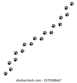 Paw Print tracks vector illustration