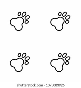 Paw print vector