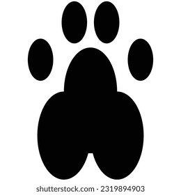 A paw print in vector