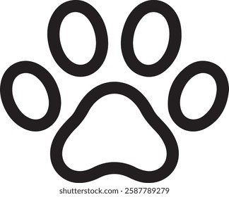 paw print vector cat and dog paws silhouette
