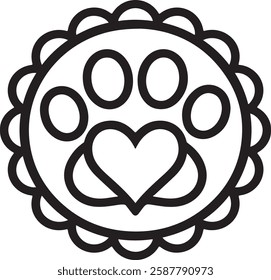 paw print vector cat and dog paws silhouette
