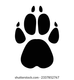  paw print vector, eps 10