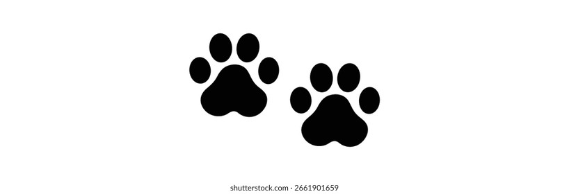paw print vector graphic simple dog or cat paw illustration pet footprint icon