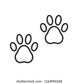 paw print vector icon 