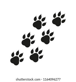 paw print vector icon 