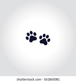 Paw Print Vector Icon.