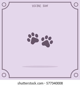 Paw Print Vector Icon.