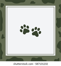 Paw Print Vector Icon.