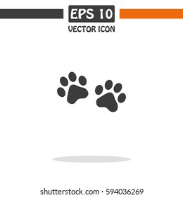 Paw Print Vector Icon.