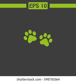 Paw Print Vector Icon.