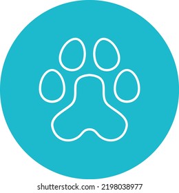 Paw Print vector icon. Can be used for printing, mobile and web applications.