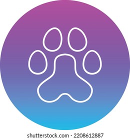 Paw Print vector icon. Can be used for printing, mobile and web applications.